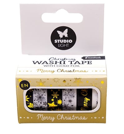 SL Washi Tape Schwarz/Weiß - EN - Gold Essentials Nr. 22