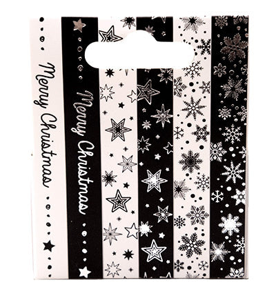 SL Washi Tape Schwarz/Weiß - EN - Silber Essentials Nr. 23
