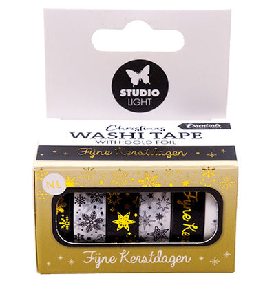 SL Washi Tape Schwarz/Weiß - NL - Gold Essentials Nr. 25