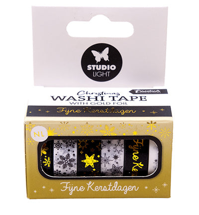 SL Washi Tape Schwarz/Weiß - NL - Gold Essentials Nr. 25