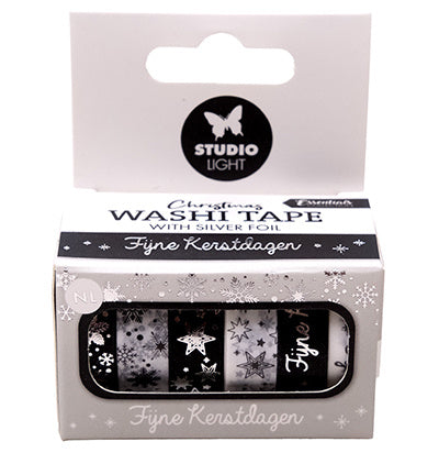 SL Washi Tape Schwarz/Weiß - NL - Silber Essentials Nr. 26