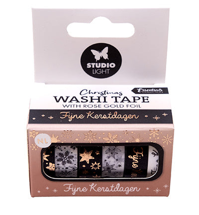 SL Washi Tape Schwarz/Weiß - NL - Roségold Essentials Nr. 27