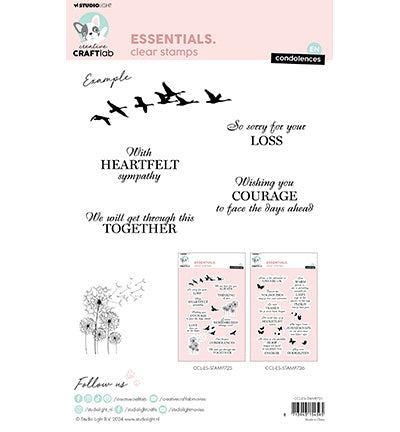 CCL Klarsichtstempel EN Beileidsbekundungen Essentials Nr.725