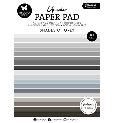 SL Unicolor Papierpad Grautöne Essentials Nr. 248