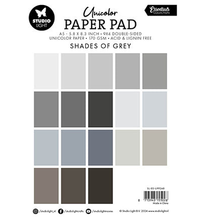 SL Unicolor Papierpad Grautöne Essentials Nr. 248