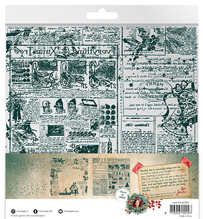 JMA Acetatblätter Weiß & Grün Festive Nostalgia Nr.09