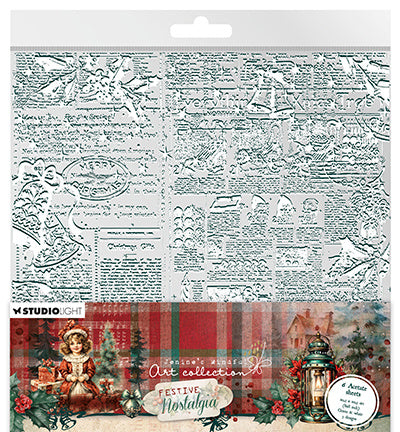 JMA Acetatblätter Weiß & Grün Festive Nostalgia Nr.09
