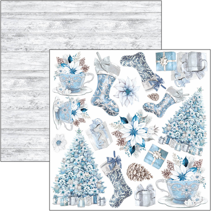 ELEGANCE OF BLUE FUSSY CUT PAD 6"X6" 24/PKG