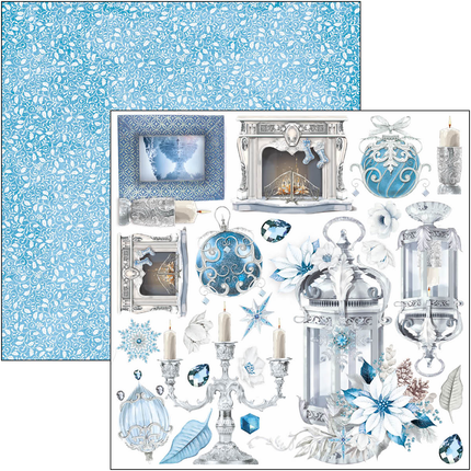 ELEGANCE OF BLUE FUSSY CUT PAD 6"X6" 24/PKG