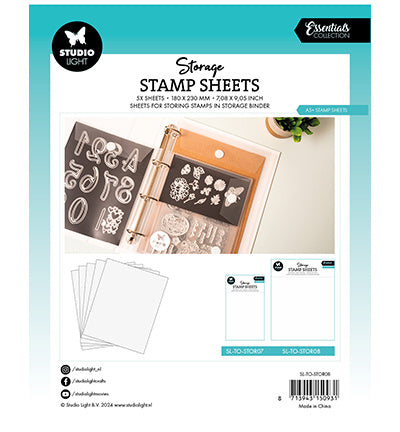 SL Aufbewahrungs-Stempelblatt A5+ Blatt Essentials Nr. 08
