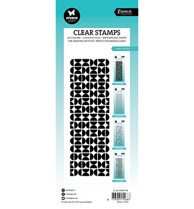 SL Klarsichtstempel Retro Muster Essentials Nr.728
