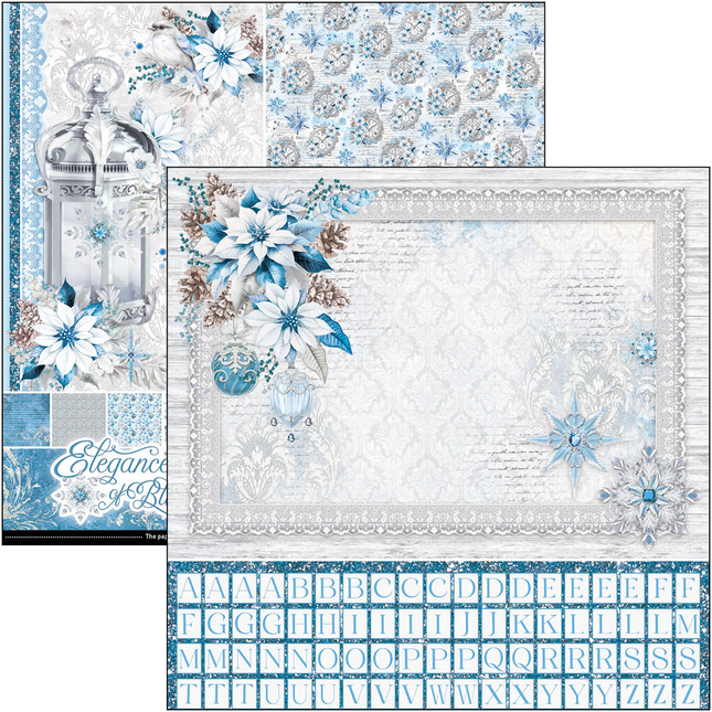 ELEGANCE OF BLUE MUSTER PAD 12"X12" 8/PKG