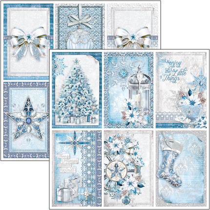 ELEGANCE OF BLUE MUSTER PAD 12"X12" 8/PKG