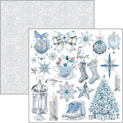 ELEGANCE OF BLUE MUSTER PAD 12"X12" 8/PKG