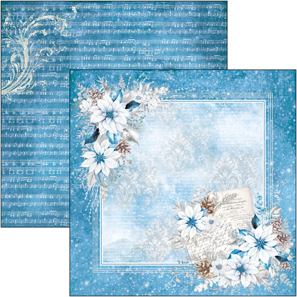 ELEGANCE OF BLUE MUSTER PAD 12"X12" 8/PKG