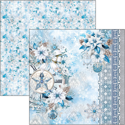 ELEGANCE OF BLUE MUSTER PAD 12"X12" 8/PKG