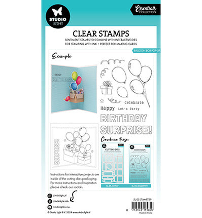SL Klarsichtstempel Ballonbox Pop-up Essentials Nr.759