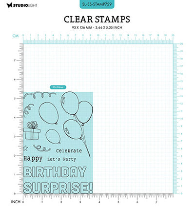 SL Klarsichtstempel Ballonbox Pop-up Essentials Nr.759