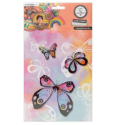 ABM Klarsichtstempel Schichtweise Schmetterlinge Art By Marlene Nr. 779