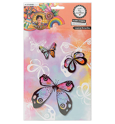 ABM Klarsichtstempel Schichtweise Schmetterlinge Art By Marlene Nr. 779
