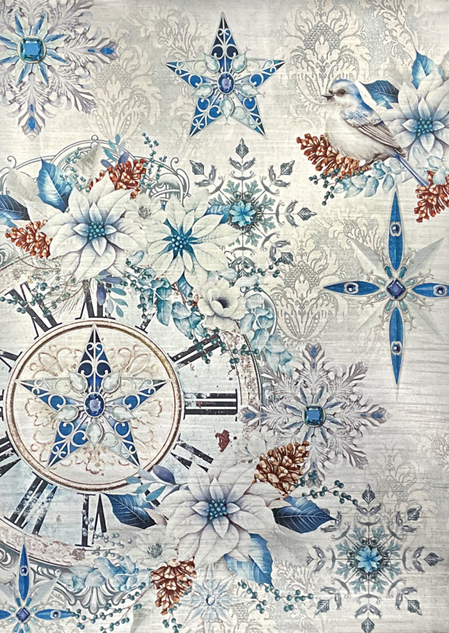DELUXE ELEGANCE OF BLUE PAPIER SILBER A4 5/PKG