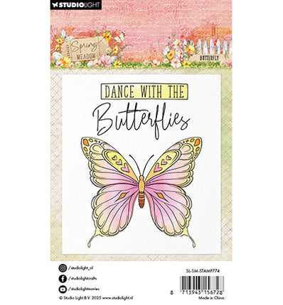 SL Klarsichtstempel Schmetterling Frühlingswiese Nr. 774