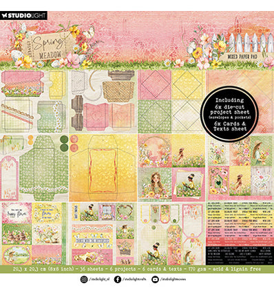 SL Mixed Papierblock Umschläge, Karten Frühlingswiese Nr. 269