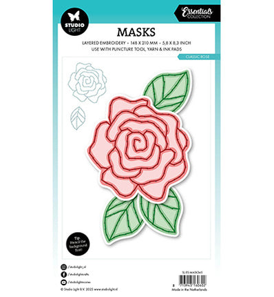 SL Maske Stickerei, Klassische Rose Essentials Nr. 345