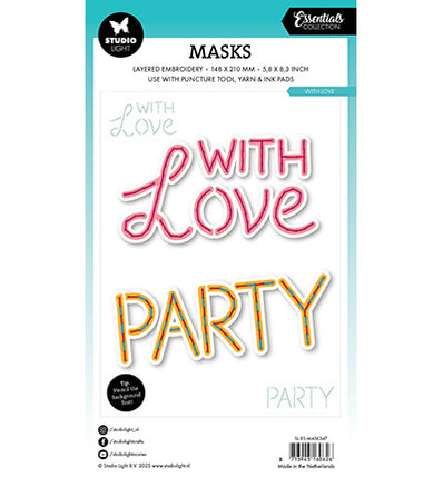 SL Maske Stickerei, Mit Liebe Essentials Nr. 347