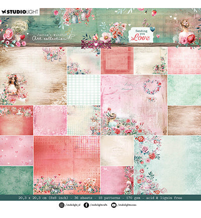 JMA Designer-Papierblock Hintergründe Sending You Love Nr. 289
