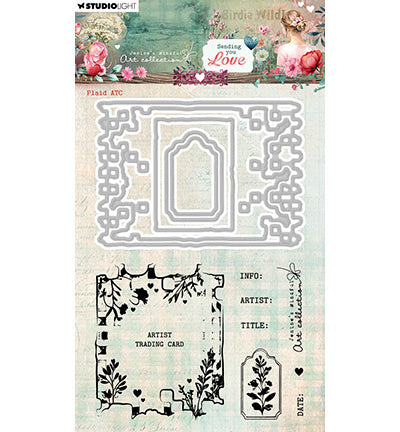 JMA Stempel- und Stanzformen Karomuster ATC Sending You Love Nr. 93