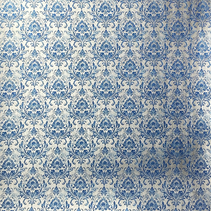 DELUXE ELEGANCE OF BLUE PAPIER SILBER 6"X6" 5/PKG