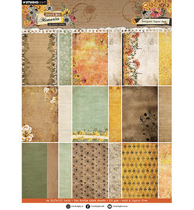 HE Designpapierblock Hintergrund Sweet Bee Memories Nr.286