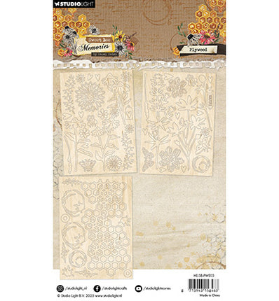 HE Sperrholz-Elemente Florals & Grunge Sweet Bee Memories Nr. 03