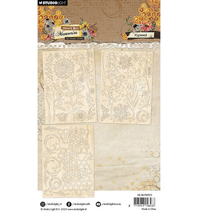 HE Sperrholz-Elemente Florals & Grunge Sweet Bee Memories Nr. 03