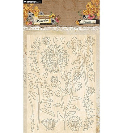 HE Sperrholz-Elemente Florals & Grunge Sweet Bee Memories Nr. 03