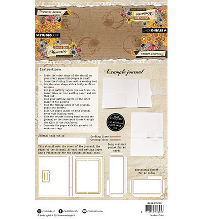 HE Schablone Memory Journal Sweet Bee Memories Nr. 06
