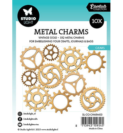 Metallanhänger Zahnräder Verbrauchsmaterial Nr. 03