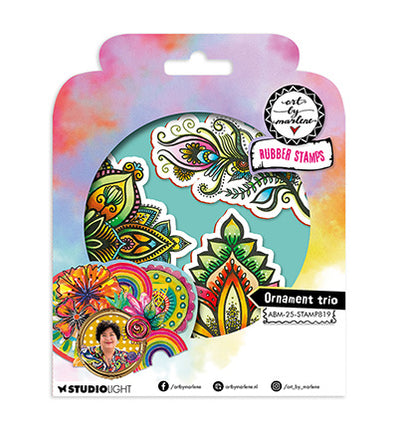 ABM Cling Gummistempel Ornament Trio Art by Marlene Nr.819