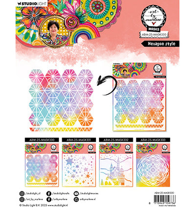 ABM Schablone Hexagon Stil Art by Marlene Nr.330