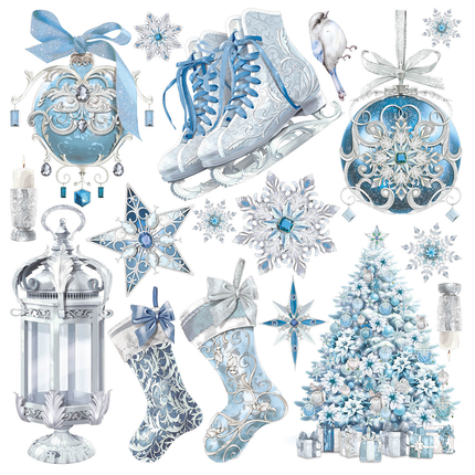 VELOURS ELEGANCE OF BLUE FUSSY CUT 6"X6" 6/PKG