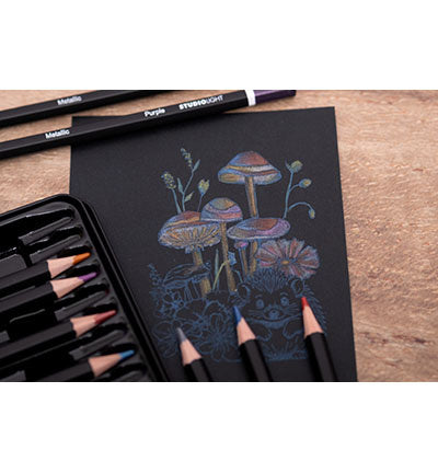 Buntstifte 12 Farben mit Metallic-Finish Essentials Nr. 02