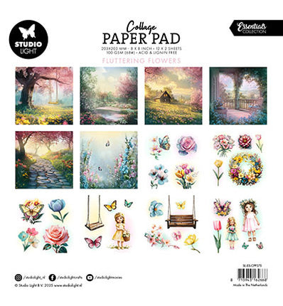 SL Collage-Papierblock Fluttering Flowers Essentials Nr. 375