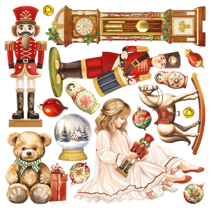 VELOURS DER NUSSKNACKER FUSSY CUT 6"X6" 6/PKG