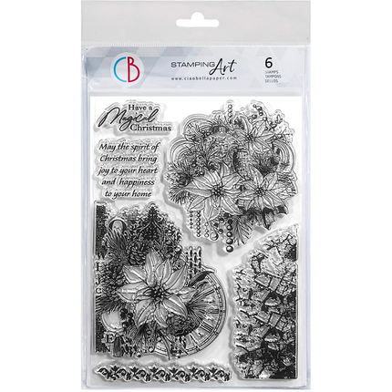 KLARSICHTSTEMPEL SET 6"X8" BOHO WEIHNACHTEN