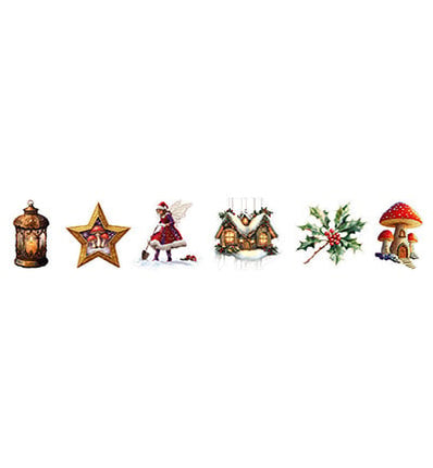 SL Klare Sticker Feen Weihnachten 6 Designs Essentials 5 Meter Nr. 50