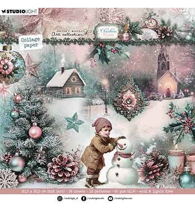 JMA Collage-Papierblock Hintergründe & Elemente Christmas Blush Nr. 391