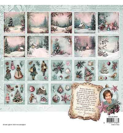 JMA Collage-Papierblock Hintergründe & Elemente Christmas Blush Nr. 391