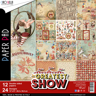 The Greatest Show Papierblock 12"x12" 12/Stück