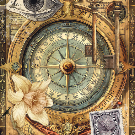 Reispapier A5 gemischt 8/Stück Cabinet of Curiosities